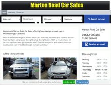 Tablet Screenshot of martonroadcarsales.co.uk